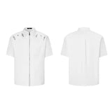 MODEFREAKのバックルデザインジップアップシャツ mf3306の画像