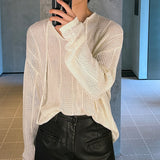 MODEFREAKのライトメッシュコリアンニット mf2936の画像