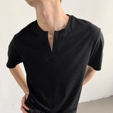 MODEFREAKのVネックスリットシンプルTシャツ mf3371の画像