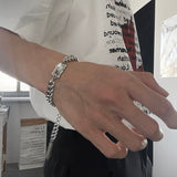 MODEFREAKのクリスタルシルバーコリアンブレスレット mf3437の画像