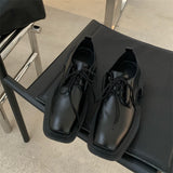 MODEFREAKのスクエアトゥーレザーシューズ mf2559の画像