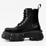 MODEFREAKの厚底レザーマーティンブーツ mf3148の画像