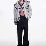 MODEFREAKのモノトーンバイカラーカーディガン mf3500の画像