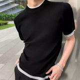 MODEFREAKのバイカラーデザインモードニットトップス mf3289の画像