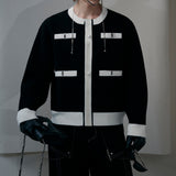 MODEFREAKのバイカラークラシックモードカーディガン mf2883の画像