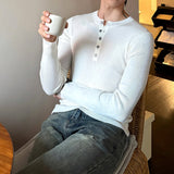 MODEFREAKのヘンリーカラーモードニットプルオーバー mf3514の画像