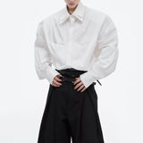 MODEFREAKのタックデザインモノトーンシャツ mf3182の画像