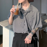 MODEFREAKの【最短即日発送】ボウタイ千鳥柄シャツ mf1859の画像