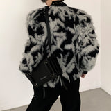 MODEFREAKの【最短即日発送】モードバイカラーミンクタッチカーディガン mf3105の画像