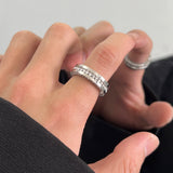 MODEFREAKのクリスタルシルバーシンプルリング mf2911の画像