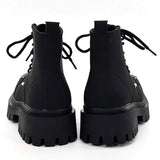 MODEFREAKのシルバーアイコンマットレザーブーツ mf2904の画像