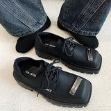 MODEFREAKのスクエアトゥレザーシューズ mf2166の画像