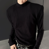 Monotone ribbed high neck top mf3072