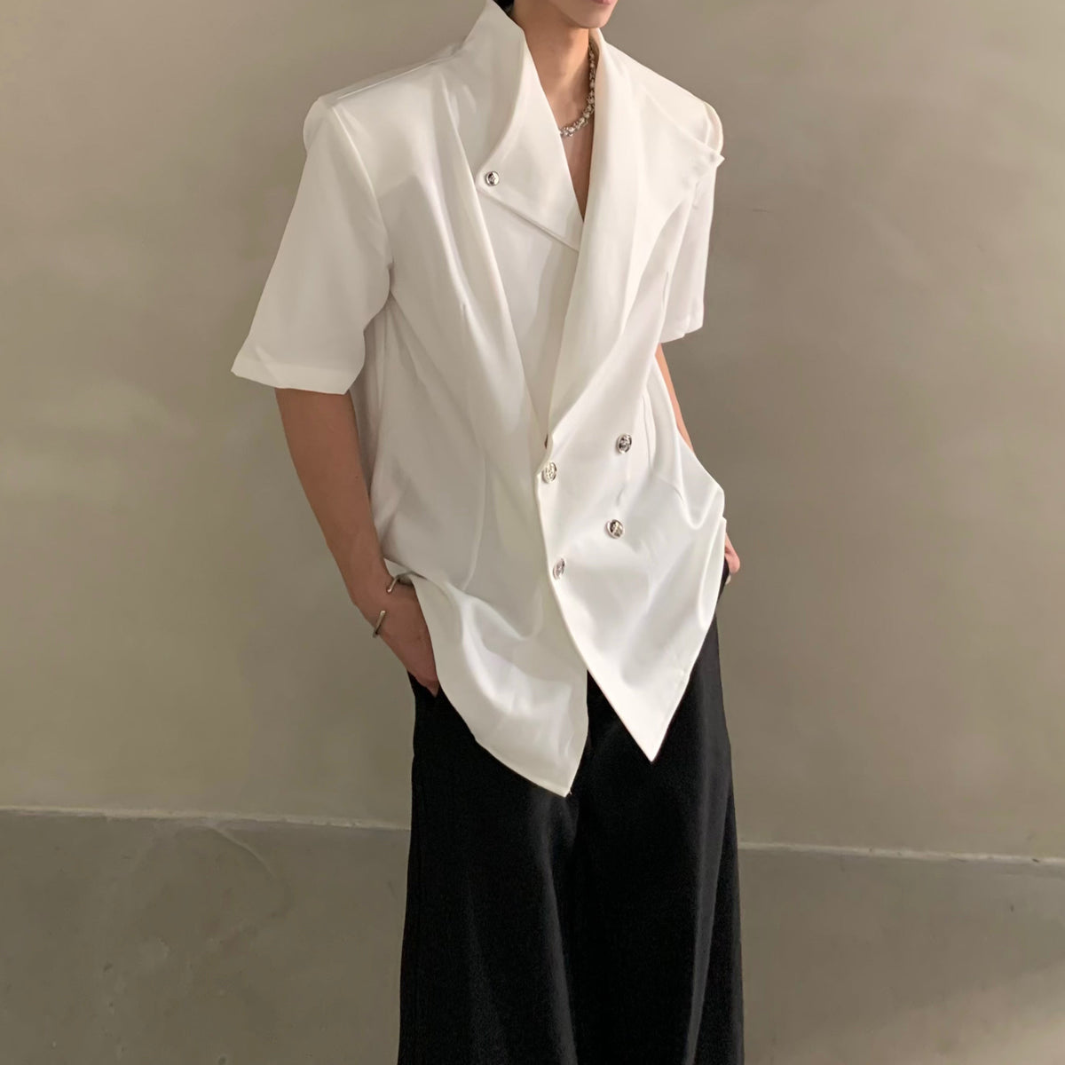 MODEFREAKのアシンメトリー2wayモードジャケット mf3475の画像