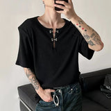 MODEFREAKのメタルデザインリブカットソー mf2469の画像