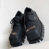 MODEFREAKのスクエアトゥレザーシューズ mf2166の画像