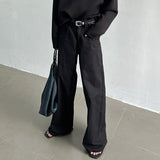 MODEFREAKのドレープフレアモードスラックス mf3222の画像