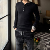 MODEFREAKのヘンリーカラーモードニットプルオーバー mf3514の画像