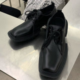 MODEFREAKのスクエアトゥーレザーシューズ mf2559の画像