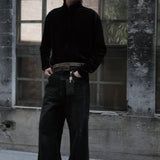 MODEFREAKのギャザーヴェルヴェットジップアップジャケット mf3092の画像