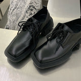 MODEFREAKのスクエアトゥーレザーシューズ mf2559の画像