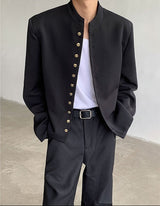 MODEFREAKのクラシカルノーカラージャケット mf3265の画像