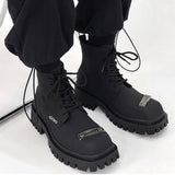 MODEFREAKのシルバーアイコンマットレザーブーツ mf2904の画像