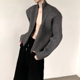 MODEFREAKのスタンドカラージッパーニットトップス mf3096の画像