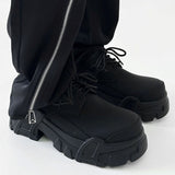 MODEFREAKのスタイリッシュレザースニーカー mf2737の画像