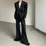 MODEFREAKのサテンジップアップフレアスラックス mf3025の画像