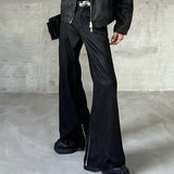 MODEFREAKのサテンジップアップフレアスラックス mf3025の画像