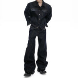 MODEFREAKのクロコバイカラーデニムパンツ mf3491の画像