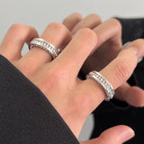 MODEFREAKのクリスタルシルバーシンプルリング mf2911の画像