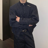 MODEFREAKのエンボスアシンメトリーハイネックシャツ mf2902の画像