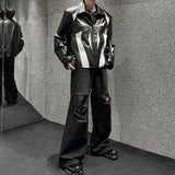 MODEFREAKのフレアダメージデニムパンツ mf2945の画像