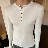 MODEFREAKのヘンリーカラーモードニットプルオーバー mf3514の画像