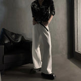 MODEFREAKのフレアドレープホワイトデニムパンツ mf2762の画像