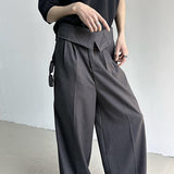 MODEFREAKのハイウエストドレープコリアンスラックス mf3339の画像