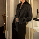 MODEFREAKのサテンタッチタイデザインシャツ mf3511の画像