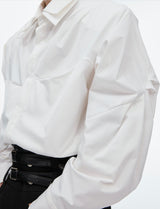 MODEFREAKのタックデザインモノトーンシャツ mf3182の画像