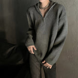 MODEFREAKのフードジップアップモノトーンニット mf2798の画像