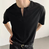 MODEFREAKのVネックスリットシンプルTシャツ mf3371の画像