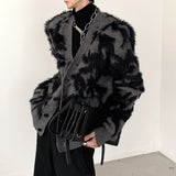 MODEFREAKの【最短即日発送】モードバイカラーミンクタッチカーディガン mf3105の画像