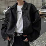 MODEFREAKのルーズシルエットレザージャケット mf2862の画像