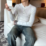 MODEFREAKのヘンリーカラーモードニットプルオーバー mf3514の画像