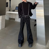 MODEFREAKのプリーツレイヤーフレアパンツ mf3169の画像