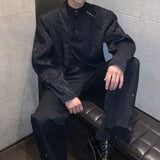 MODEFREAKのエンボスアシンメトリーハイネックシャツ mf2902の画像