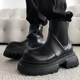 MODEFREAKのクロスレザー厚底ブーツ mf3031の画像