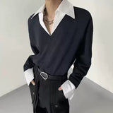 MODEFREAKのバイカラーツーピースシャツトップス mf3245の画像