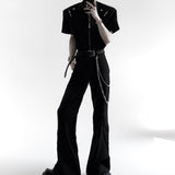 MODEFREAKのバックルデザインジップアップシャツ mf3306の画像